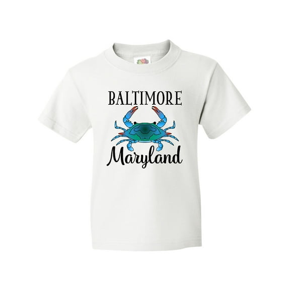 Inktastic Baltimore Maryland Vacation Blue Crab Youth T-Shirt