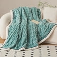 thumbnail image 2 of Mantas de piel suave y esponjosa de lujo para invierno, mantas de terciopelo de leche más gruesas, mantas cálidas para cama doble, sofá, siesta de oficina, edredón cómodo para pareja, 2 of 4