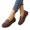 Coffee, variant on YOUYEDIAN Loafers for Women Square Toe Non Slip Fashion Deco Versatile Outdoor Flats Casual Slip On Sport Walking Shoes