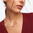 thumbnail image 3 of Suplight Women Bow Necklace 316L Stainless Steel Bowknot Birthstone Necklace Valentine's Day Gift, 3 of 8