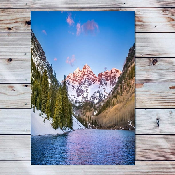 Nature Sunrise Colorado Canvas Wall Art Artwork Wooden Frame Painting Sunrise Near Aspen