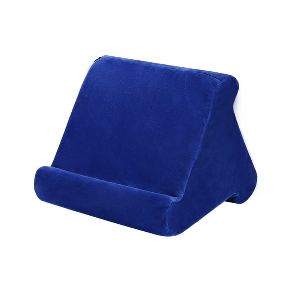 Nvzi Funda de almohada suave para tablet. Adecuada para iPad, soporte multiángulo para phablet, sin bolsillos laterales, color azul, 1 unidad.