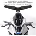 thumbnail image 2 of ZOUSSIQI Modified Motorcycle Rearview Mirror Wind Wing,2pcs Adjustable Rotating Side Mirrors with Wide Viewing Angle,ATV Motorcycle Wing Rearview Mirrors Replacement for Ninja,250 300 H2 CA919-44696, 2 of 8