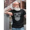 thumbnail image 2 of Fear The Bearded Dad Funny Graphic Men Black T-Shirt, Male Medium, 2 of 4