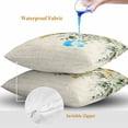 thumbnail image 4 of Green Eucalyptus Leaves Throw Pillow Covers 24x24 Inch Set of 2, Retro Rustic Botanical Floral Waterproof Outdoor Pillow Covers, Decorative Cushion Pillowcases for Couch, Sofa, Bed, Garden, Patio, 4 of 9