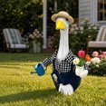 thumbnail image 5 of Aurorax Fall Porch Goose Outfits 23" Holiday,Goose Clothes for Cement Goose Porch Goose 17/19 inch,Blue Farmhouse Gardener All the Season 23" Porch Goose Clothing Accessories for Garden, 5 of 9