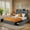 Full Size, variant on Topcobe Full/Queen Size Bed Frame with LED Lights and Charging Station, Platform Bed Frame, Indoor Furniture for Bedroom-Full Size