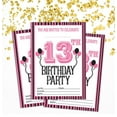 thumbnail image 2 of Darling Souvenir White Birthday Invitation Card Printable Fill or Write In Blank Invites Party Supplies Pack Of 28 5 x 7 Inches, 2 of 5