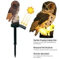 thumbnail image 4 of weibbin 16.9in Solar Powered Resin Owl Garden Light Stake Waterproof for Outdoor Lawn Decor Brown, 4 of 6