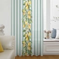 thumbnail image 6 of Aqua Stripes Lemon Sheer Curtains 54 Inches Long, Spring Botanical Plant Vertical Line Light Filering Curtains, Breathable Simi Curtain Privacy Drapes for Kitchen Bathroom Small Window Treatment, 6 of 9