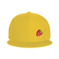 thumbnail image 2 of ZICANCN Cartoon Pink Strawberry Baseball Caps, Trucker Hats for Men And Women, Adjustable Breathable Flat Caps, Yellow, 2 of 8