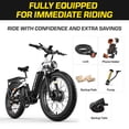 thumbnail image 5 of Seemoon 4OOOW Dual Motor Fat Tire Electric Dirt Bike 52V 20Ah 38 m/h 160Nm 26 x 4 inch 105 Mile Hydraulic Brakes for Adults Trail, 5 of 9