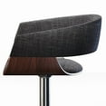 thumbnail image 2 of Simpli Home Lowell Adjustable Swivel Fabric Bar Stool in Charcoal Gray, 2 of 10