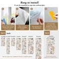 thumbnail image 6 of Farmhouse Leaves Window Privacy Film, Pastoral Vintage Flowers Botanical Static Cling UV Sun Blocking Heat Control Window Tint Day and Night, Non-Adhesive One Way Windows Privacy Cover 17.7''x78.7'', 6 of 7