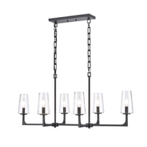 Elk Home 36-Inch Wide Fitzroy Chandelier, Transitional, Matte Black