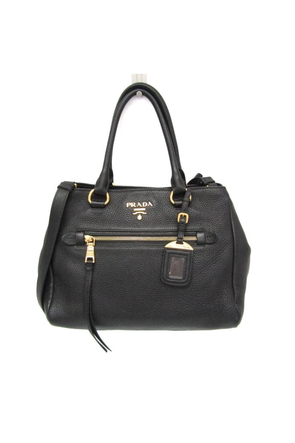 Pre-Owned Prada VITELLO PHENIX 1BG044 Women's Leather Handbag,Shoulder Bag Black