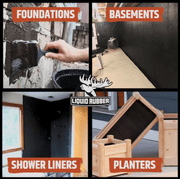 Liquid Rubber Black Foundation and Basement Sealant, Indoor & Outdoor, Waterproof, 1 Gallon