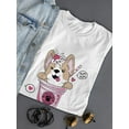 thumbnail image 3 of Cute Corgi In Cappuchino   T-Shirt Women -Image by Shutterstock, Female 4X-Large, 3 of 4