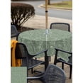 thumbnail image 5 of Outdoor Tablecloth with Umbrella Hole for Patio/Picnic/Party/Camping, Sage Green Boho Waterproof Table Cloth Square Cover Washable, Modern Minimalist Feminine Face Lines (60"x 60"), 5 of 9