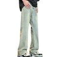 thumbnail image 2 of WXLWZYWL Men's Wide Leg Baggy Jeans Straight Leg Carpenter Denim Pants Loose fit Trousers, 2 of 6
