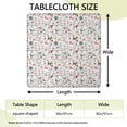 thumbnail image 2 of White Christmas Deer and Gift Pattern Square Fitted Tablecloth with Elastic Edge,Square Table Cover,Washable Elastic Table Cover for Home Kitchen Party Decor 36"x36", 2 of 6