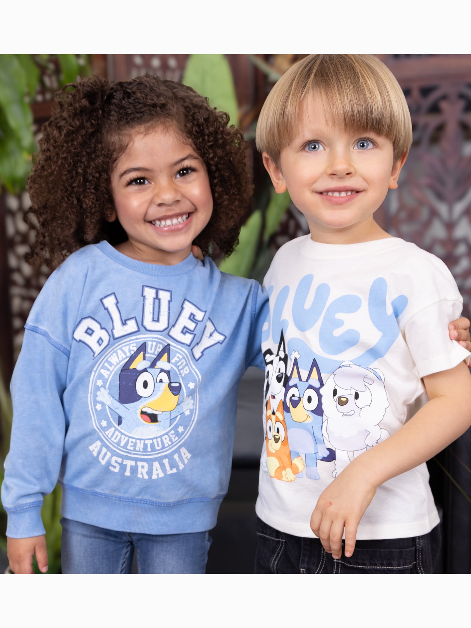 Bluey Toddler Graphic Crewneck Tee with Short Sleeves, Sizes 12M-5T