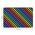 thumbnail image 5 of Colorful Rainbow Checkered Flannel Non Slip Door Rugs,Washable Door Mats Indoor,Decorative Door Mats,Dirt-Resistant and Absorbent Doormat for Entrance,Bedroom,Kitchen,Bathroom,23.5"x16", 5 of 5