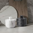 thumbnail image 6 of Marble Salt Cellar with Lid, Multi-Purpose Marble Container for Salt, Pepper, Paprika and Powdered Herbs, Marble Box for Jewelry, Watches and Accessories (Set of 2, Black & White), 6 of 9