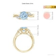 thumbnail image 5 of ANGARA Natural Nature Inspired 1.6 ct Aquamarine & Diamond Twisted Vine Ring in 14K Yellow Gold for Women (Size-8mm) | March Birthstone, Anniversary, Jewelry Gift for Women | Natural Aquamarine Ring, 5 of 9