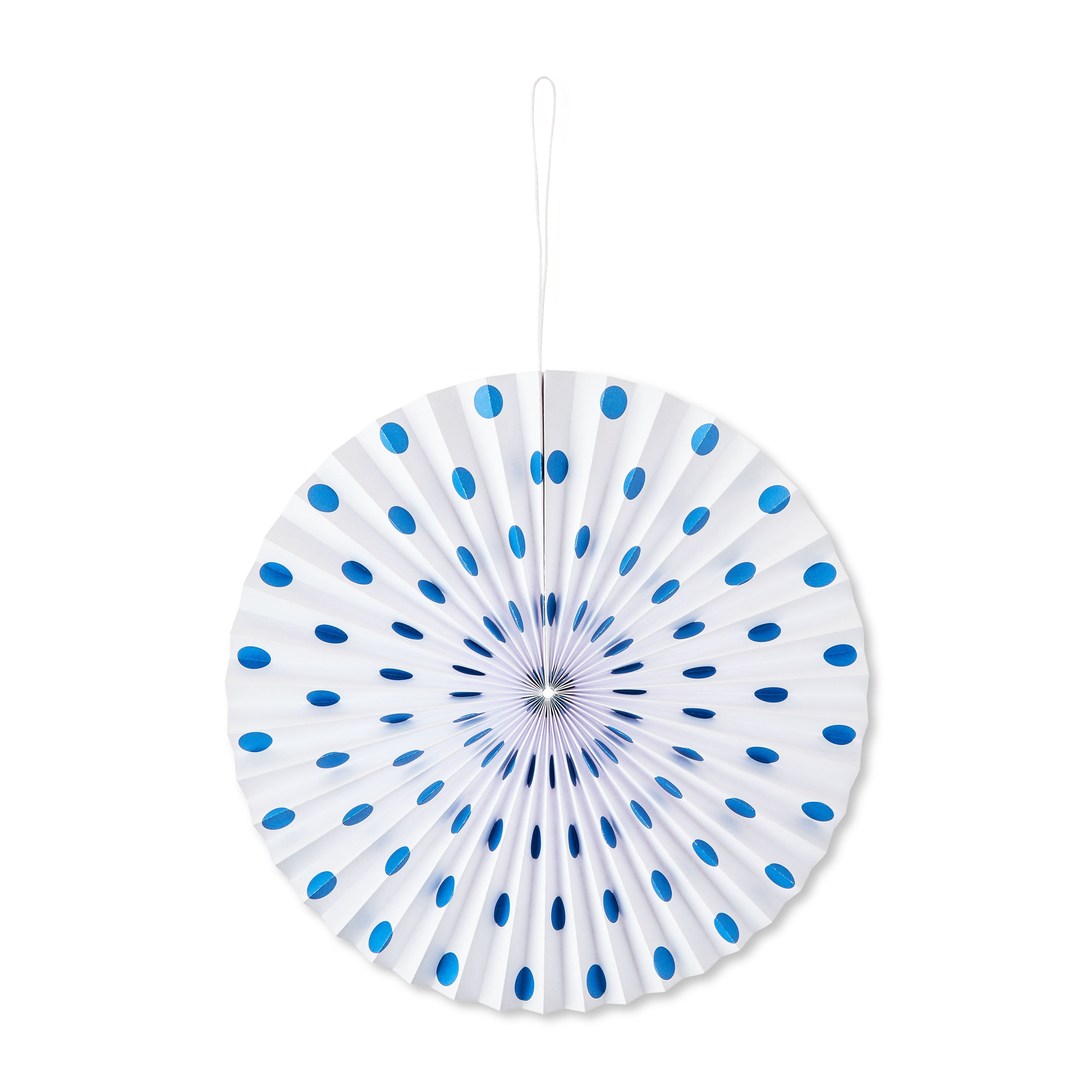 3 Count Paper Hanging Party Fans, Blue, by Way to Celebrate