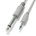 thumbnail image 3 of Excelvalley - Cables De Conexión Mono - Ts 3,5 Mm 1/8"" A 6,35 Mm 1/4"" [Paquete De 13 | 20 Cm - 7,87""], 3 of 5