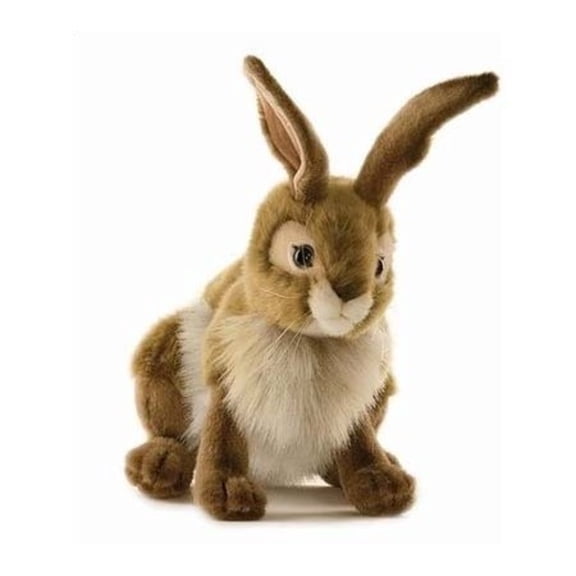 Handcrafted Cuddlers Set of 3 Handcrafted Plush Black Tail Rabbit Stuffed Animals 9.5"