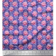 thumbnail image 1 of Soimoi Cotton Duck Fabric Stripe & Rose Floral Fabric Prints by Yard 42 Inch Wide, 1 of 1