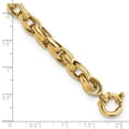 thumbnail image 2 of FJC Finejewelers 14 kt Yellow Gold Polished and Textured Link 7.5in Bracelet 7.5 Inches x 7.31 mm, 2 of 6