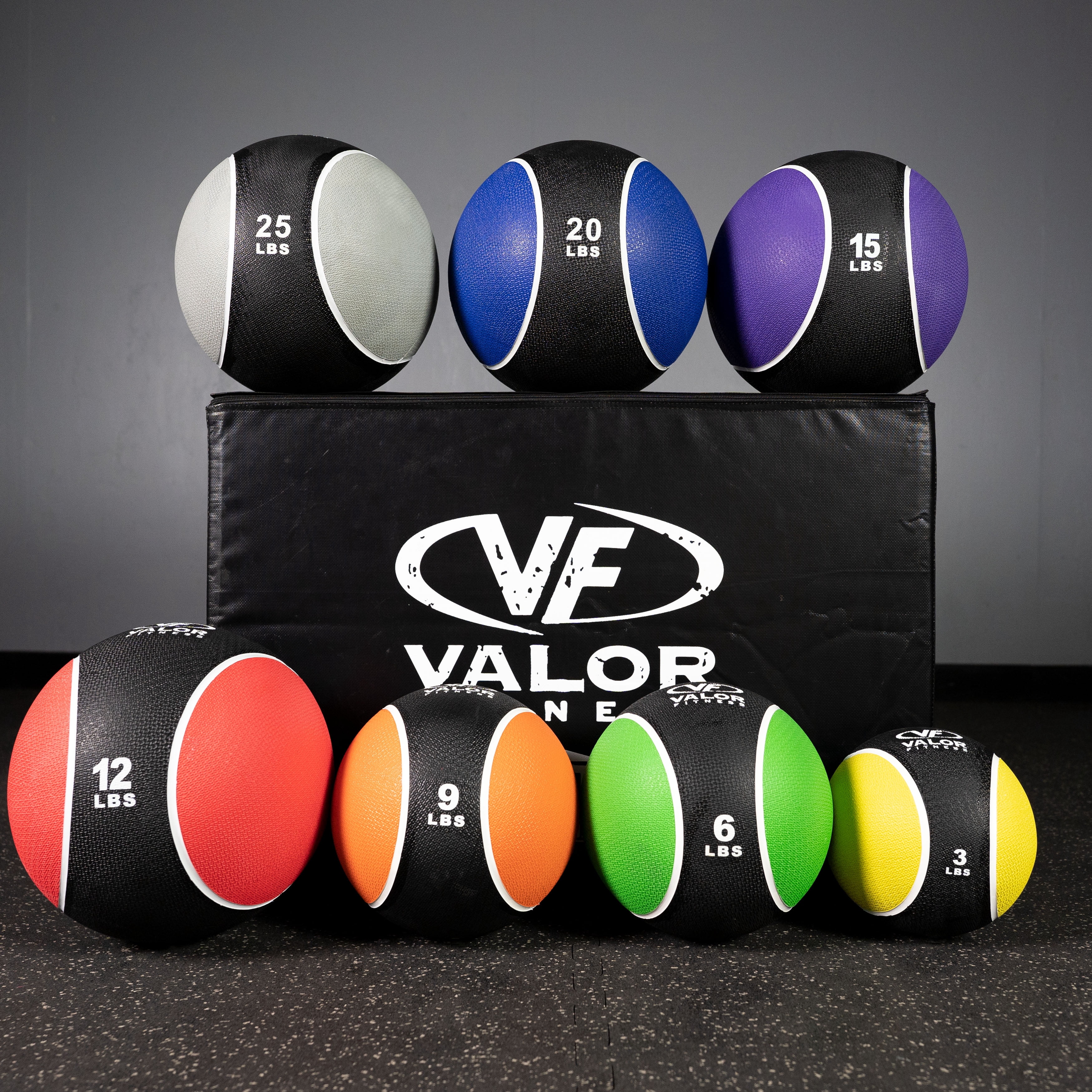 Valor Fitness Medicine Ball, 3 lb Total Body Core Arm Strength Toning Exercises Home Gym Workout