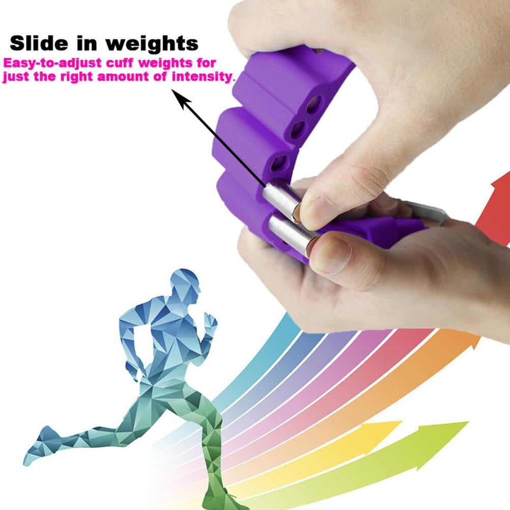 2Pcs Adjustable Wrist Weights Wearable Wrist Ankle Weights Bracelet for Exercise Jogging Yoga Gymnastics Aerobics Pilates