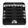 thumbnail image 2 of Electrical Fuse Block, Blade Fuse Box Wearproof LED Indicator 6 Way  For Car For Yachts For RV, 2 of 8