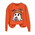 thumbnail image 4 of Vintage Washed Graphic Crewneck Sweatshirt for Women Witchy Vibes Aesthetic Tops Perfect for Trick or Treat Autumn Party, 4 of 4
