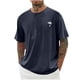 thumbnail image 1 of Camisas de Manga Larga para Hombres Imprimir Casual Cuello Redondo Blusa de Manga Corta, Camisas de Lino para Hombres, 1 of 5