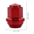 thumbnail image 2 of HLONK Écrou de Roue de Chariot de Golf Chromé Remplacement Solide Robuste Rouge, 2 of 8