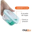 thumbnail image 2 of Contenedores Hermeticos, Recipiente de Vidrio con Tapa Hermética para alimentos, juego de 24 piezas., 2 of 5