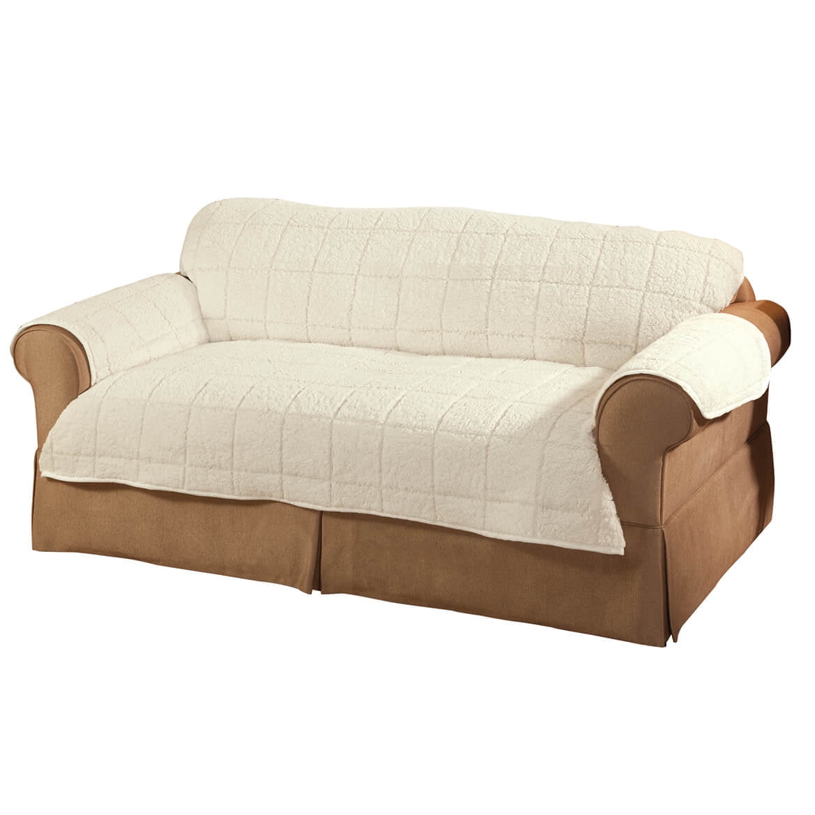 Parker Sherpa Loveseat Cover By Oakridge Natural Cream Parker Sherpa Loveseat Cover By Oakridge Natural Cream Water Resistant Polyester 39 X 46 Back 36 5 Seat 2 Arm Covers Of