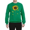 thumbnail image 2 of You Are My Sunshine Skull And Sunflower Inspirational/Christian Unisex Crewneck Graphic Sweatshirt, Kelly, 3XL, 2 of 3