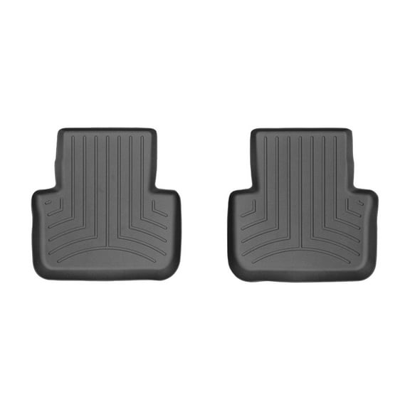 WeatherTech Custom Fit FloorLiners compatible with 2009-2015 Jaguar XF - 2nd Row (2-Piece Liner), Black