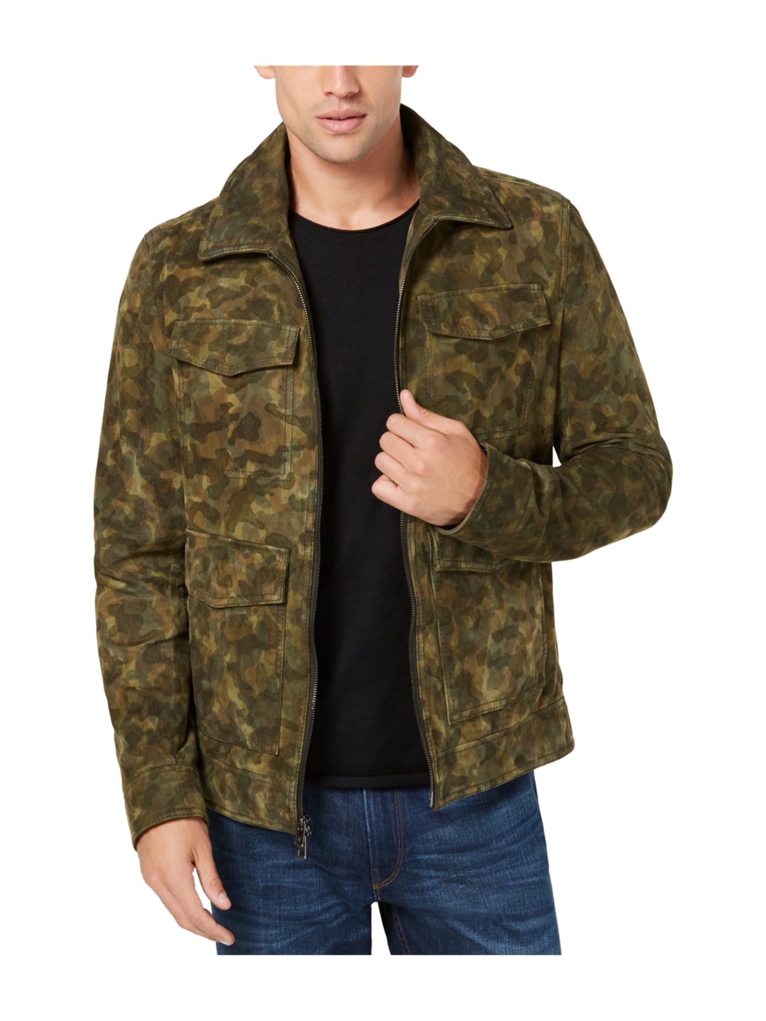 Michael Kors Mens Suede Trucker Jacket 