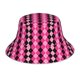 thumbnail image 1 of Fotbe pink and black argyle Sombrero Tipo Pescador con Estampado – Sombrero de Sol de Algodón de Moda para Playa, Golf, Pesca, 1 of 6