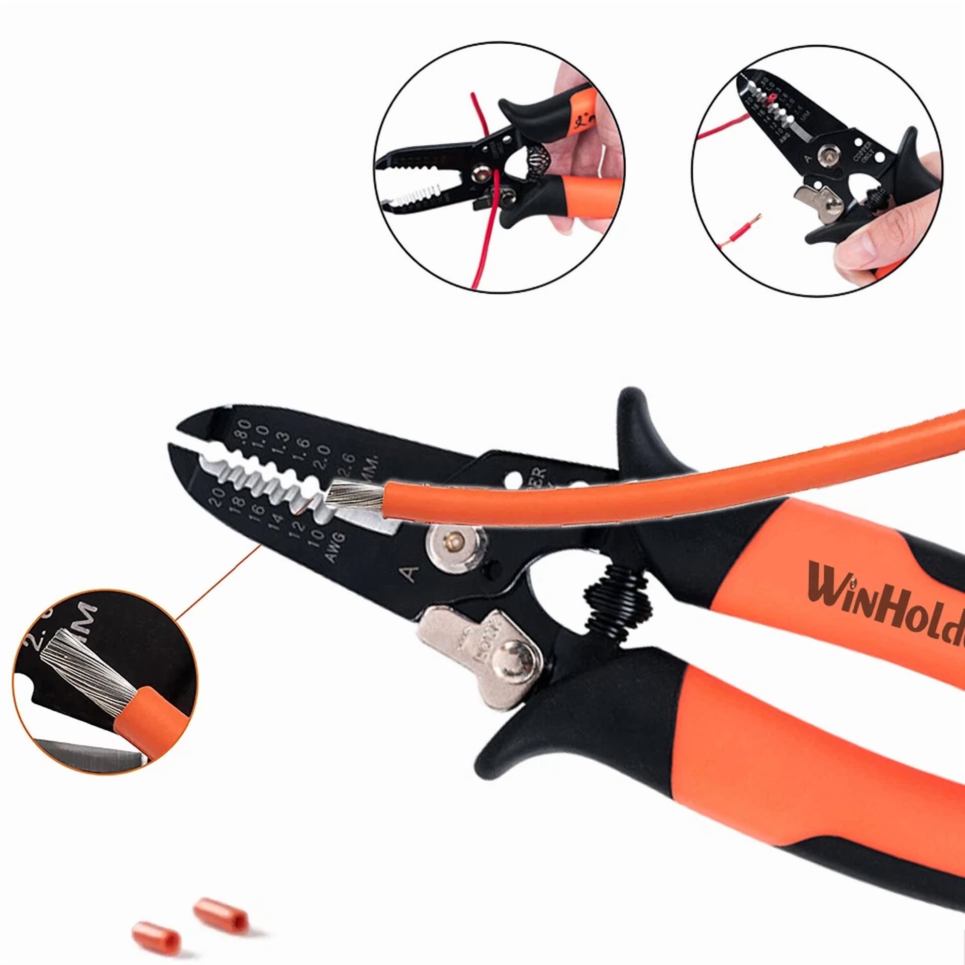 VIVA - 2Pcs Electric Cable Wire Stripper Pliers Multifunctional Crimper Cutter Tool