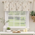 thumbnail image 2 of Beige Cow Skull Curtain Valances for Windows, Kitchen Valance Window Treatments Panel 2 Pack, Southwestern Vintage Cowboy Boots Burlap Rod Pocket Short Curtains for Bathroom Bedroom 42 x 12 Inch, 2 of 8