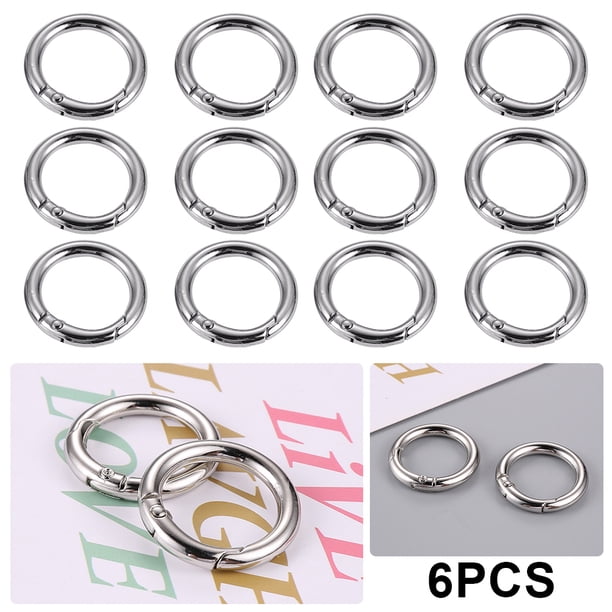 Likrtyny 2 Anillos Circulares Metal 2 Cm Accesorios Bricolaje Aleación para (plata)