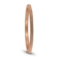 thumbnail image 2 of SZUL Women's 1MM Thin Wedding Band with Cross Hatch Center in 14K Rose Gold, 2 of 4